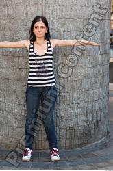 Whole Body Woman T poses Casual Average Street photo references